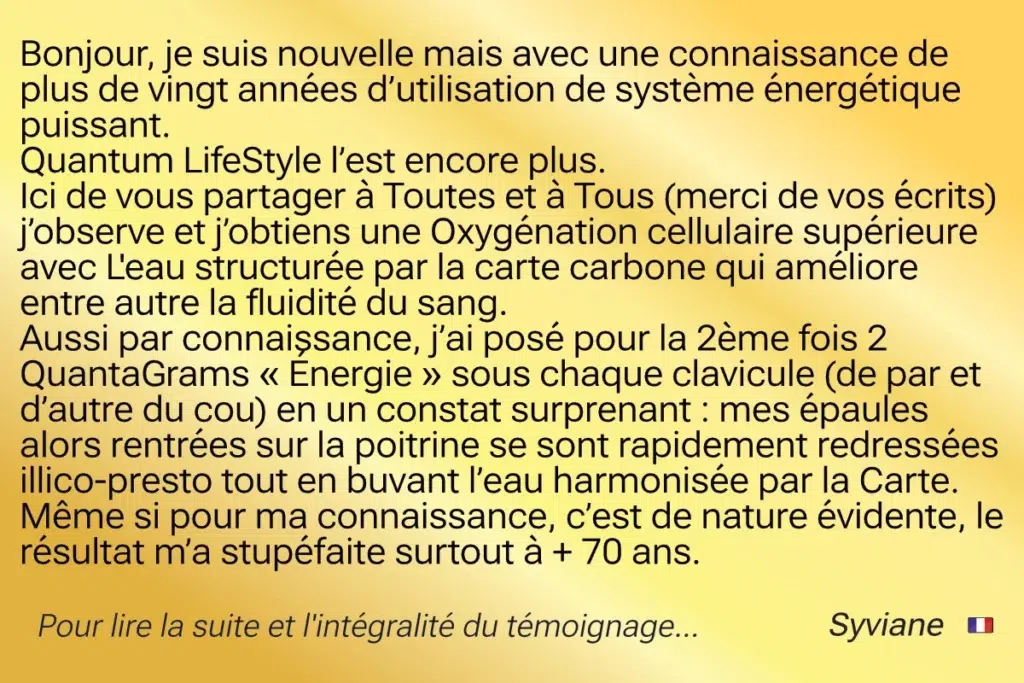 Sylviane temoignage
